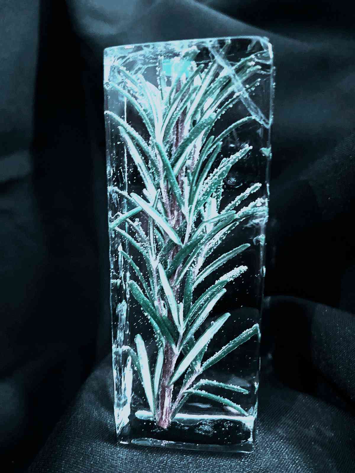 Spiry lodowe z zamrożonymi owocami i ziołami wewnątrz - innowacyjne kostki premium