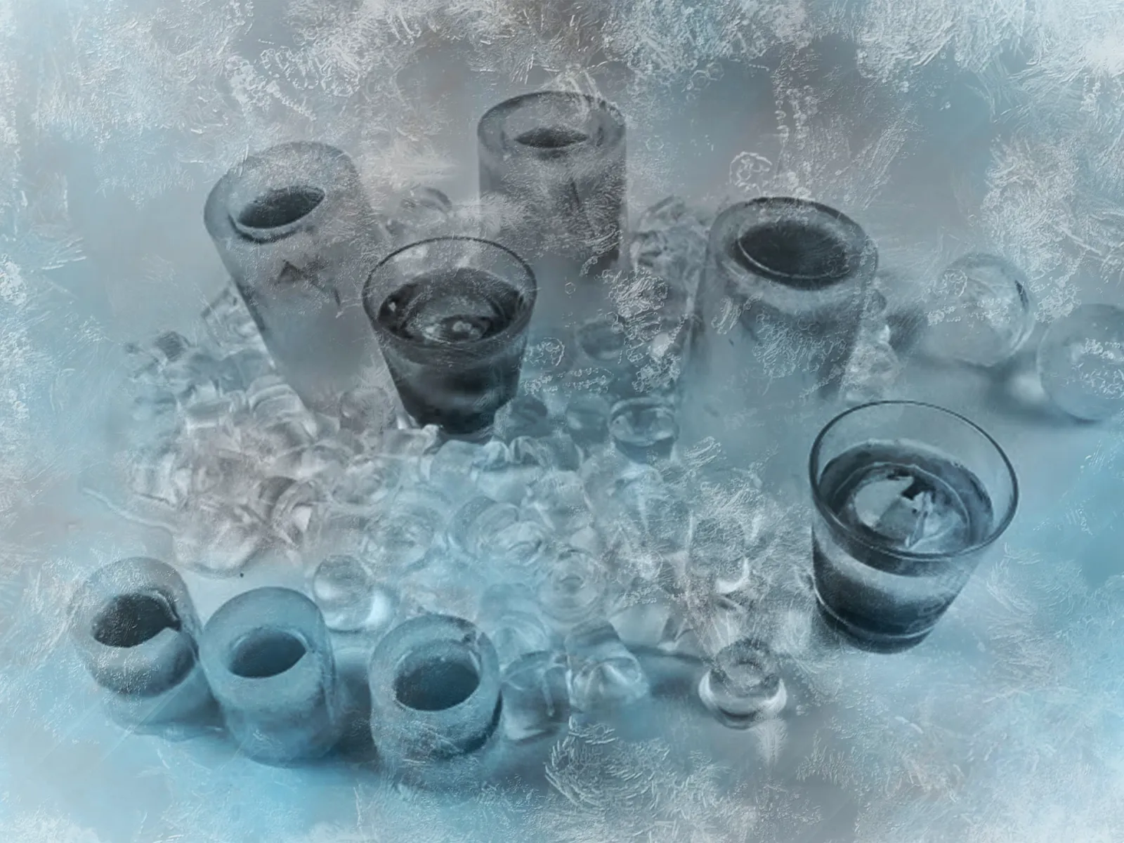 Szklanki i kieliszki z lodu - naczynia wykonane w 100% z lodu na eventy